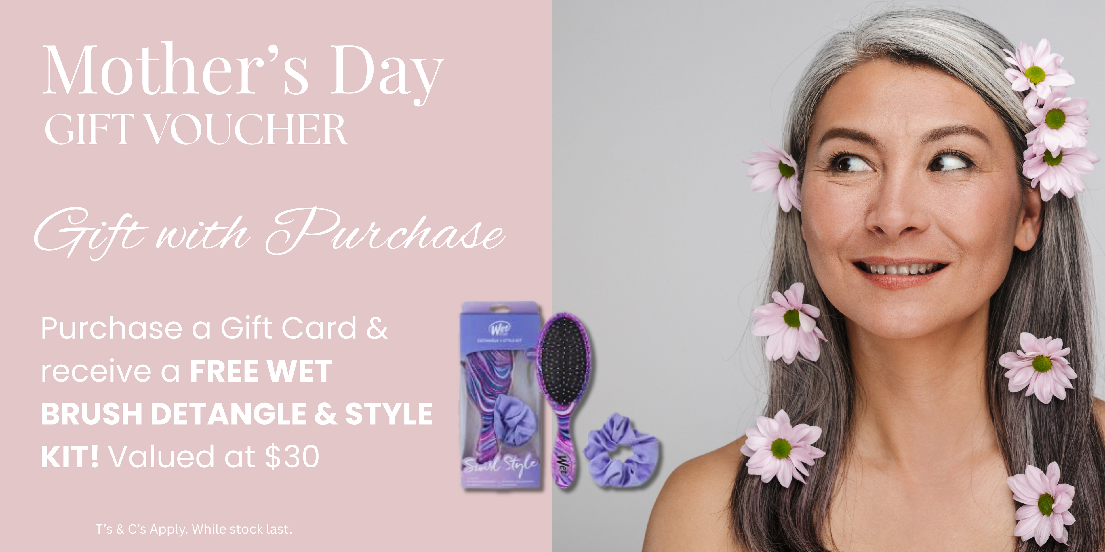 wet brush detangle and style kit valued at $30.