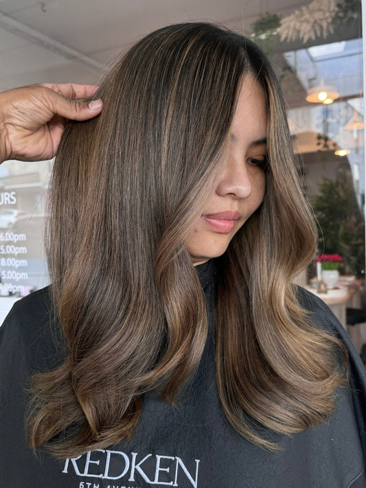 dimensional brunette balayage