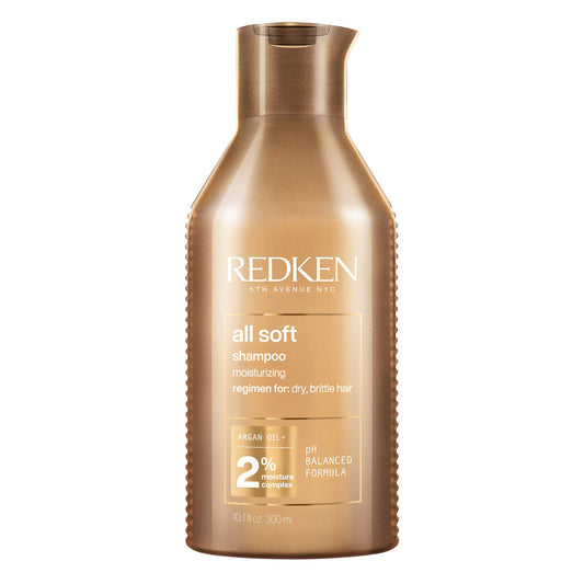 Moisturing Redken All Soft shampoo with argan oil 